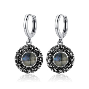 Natural Stone Bohemian Drop Earrings | Kyanite & Moonstone | Assorted Designs