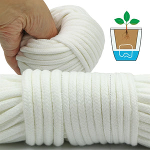 Self-Watering Wick Cord | 5m DIY Plant Irrigation Rope for Holiday Watering | 4mm / 5mm / 6mm – Acrylic Cotton