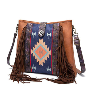 Cool Festival Hippie Bag With Boho Tassels