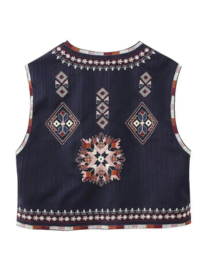 Women's Hippie Outerwear Vest Top | Sleeveless | Sizes XS-L