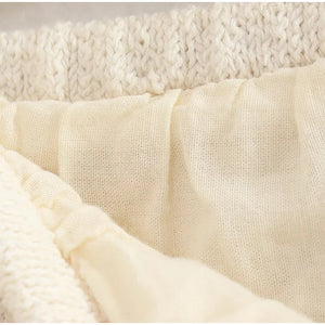 White Women's Hippie Hollowed Out Knitted Sleeveless Top And Skirt | Size S-L