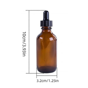 12pcs 30ml Amber Glass Essential Oil Bottles | Light-Proof with Dropper