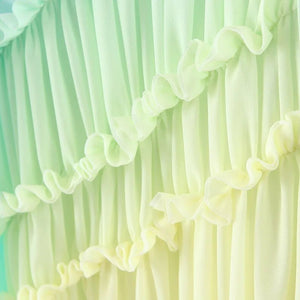 Women's Bohemian Rainbow Maxi Dress | Summer Gradient Patchwork Tiered Chiffon Dress | Elegant Hippie Party Outfit | S–L