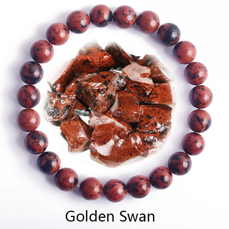 Genuine Natural Golden Swan Stone Bracelet | Various Sizes