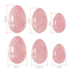 Natural Crystal Yoni Egg Set | Vaginal Muscle Firming | Undrilled