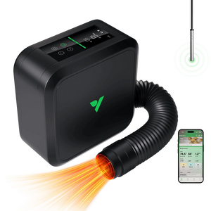 Smart Grow Tent Heater | 700W PTC | VPD Control + Sensor | 5 Heat Levels | App Control + Scheduling | Tip-Over & Overheat Protection