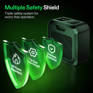 Smart Grow Tent Heater | 700W PTC | VPD Control + Sensor | 5 Heat Levels | App Control + Scheduling | Tip-Over & Overheat Protection