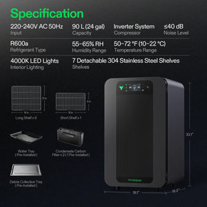 Smart Post-Harvest Drying & Curing Box | Temperature + Humidity Control | App + Touchscreen | Even 360° Airflow