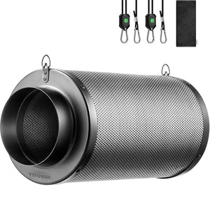 Smart Ventilation Kit Pro 6″ | AeroZesh T6 Inline Fan + WiFi Temp & Humidity Controller + Carbon Filter + Ducting | Quiet 408 CFM Airflow for Grow Tents