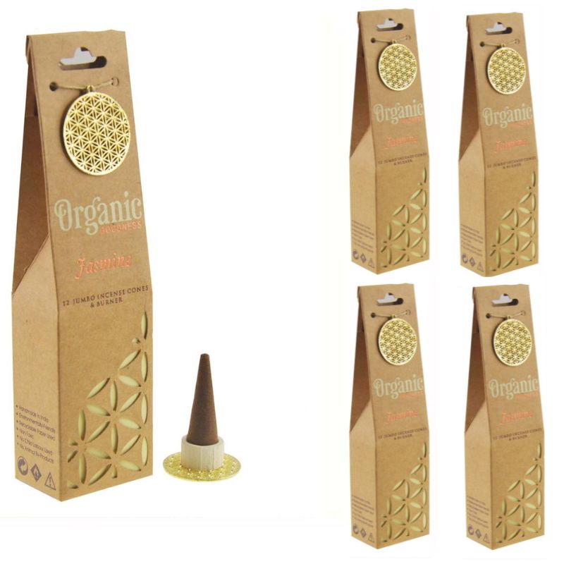 Organic Goodness Jasmine Incense Cones | 60 Pack