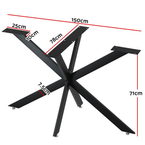 Starburst Table Legs | Coffee Dining Table Legs | DIY | Metal Leg | 150x78cm