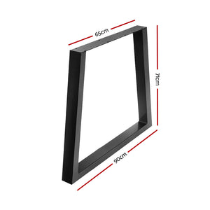 Metal Table Legs | DIY | Trapezoid | 65x90CM | Set of 2