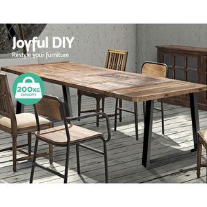 Metal Table Legs | DIY | Trapezoid | 65x90CM | Set of 2