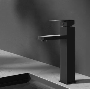Cefito | Bathroom Basin Mixer Tap | Square Tall Faucet | Vanity Laundry | Black