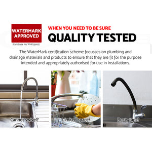 Cefito Kitchen Mixer Tap | Round Sink Faucet | Basin Laundry | Chrome