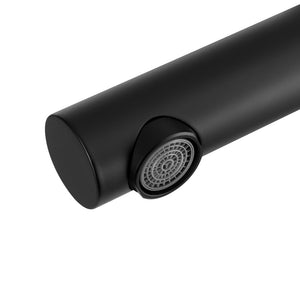 Bathroom Mixer Spout | Wall Bath Tap | Round | Swivel | Bathtub | Black
