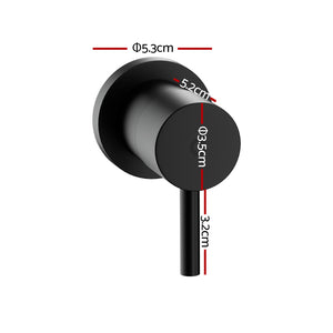 Basin Twin Tap | Wall Round | Brass Faucet | Shower Bathtub | Black