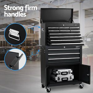 Giantz Tool Box | 13 Drawer Cabinet | Garage Chest Storage | Black
