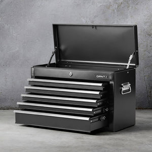 Tool Chest | 5 Drawer Lockable Cabinet | Garage Storage | Black