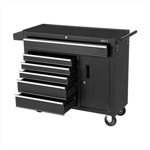 6 Drawer Tool Box Chest Cabinet | Toolbox Storage Garage Organiser Wheels