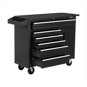 6 Drawer Tool Box Chest Cabinet | Toolbox Storage Garage Organiser Wheels
