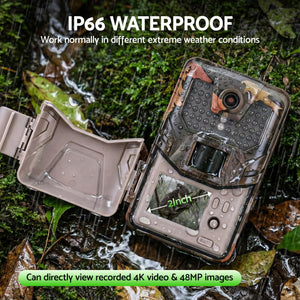 4K WiFi Trail Camera | 48MP Game Camera with 0.2s Trigger | Camo
