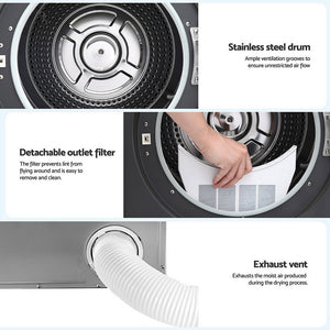 Tumble Dryer | 7kg | Vented | 15 Auto Programs | Grey