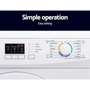 Devanti Vented Tumble Dryer | 7kg Capacity | White | Freestanding Electric Dryer