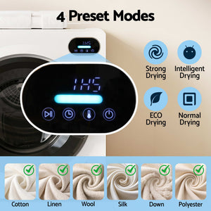 Tumble Dryer | 6kg Touch Screen Clothes Dryer with Stainless Steel Drum
