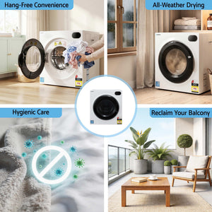 Tumble Dryer | 6kg Touch Screen Clothes Dryer with Stainless Steel Drum