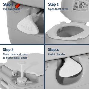 Portable Camping Toilet Set | 22L Toilet | Shower Tent Changing Room