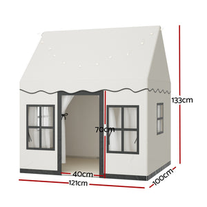 Play Tent | Castle with String Lights | Floor Mat | Side Pocket