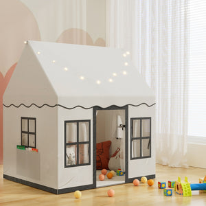 Play Tent | Castle with String Lights | Floor Mat | Side Pocket