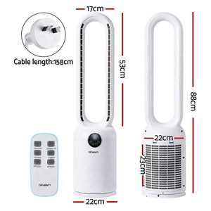 2-in-1 Bladeless Fan | Air Purifier | Remote Control | 88cm
