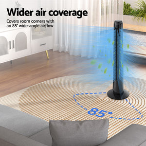 Tower Fan | Oscillating | 3 Speeds | Remote Control | 93cm