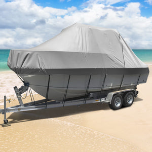 Seamanship Boat Cover | 23-25ft Trailerable | Jumbo Marine 600D | Heavy Duty | Grey