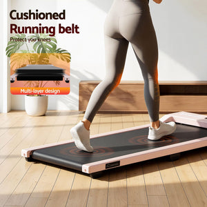 Walking Pad Treadmill | 3-In-1 Under Desk Treadmill with 12% Incline | Pink