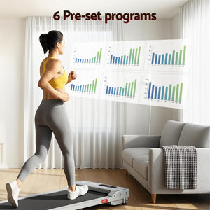 Walking Pad Treadmill | 3-In-1 Under Desk Treadmill with 12% Incline | Silver