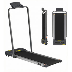 Everfit 2 in 1 Treadmill Electric Walking Pad Under Desk Home Gym Fitness 380mm Grey