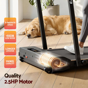 Walking Pad Treadmill | 3-In-1 Foldable Under Desk Treadmill | Black
