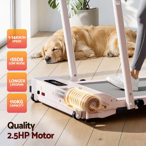 Walking Pad Treadmill | 3-In-1 Foldable Under Desk Treadmill | Pink