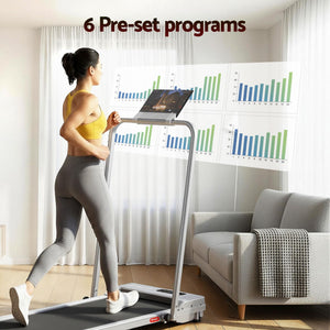 Walking Pad Treadmill | 3-In-1 Foldable Under Desk Treadmill | Silver