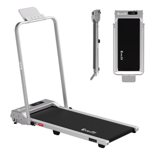 Everfit 3 in 1 Walking Pad Treadmill 12% Incline Foldable Under Desk Treadmills for Home Gym With 38cm Wide Belt Silver