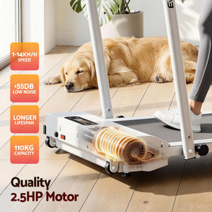 Walking Pad Treadmill | 3-In-1 Foldable Under Desk Treadmill | White