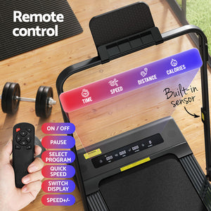 Everfit Treadmill Electric Walking Pad | Under Desk | Home Gym Fitness | 400mm | Black