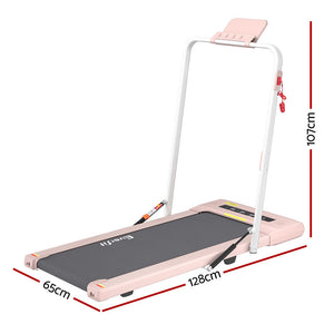 Everfit Treadmill Electric Walking Pad | Under Desk | Home Gym Fitness | 400mm | Pink