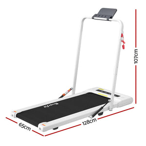 Everfit Treadmill Electric Walking Pad | Under Desk | Home Gym Fitness | 400mm | White
