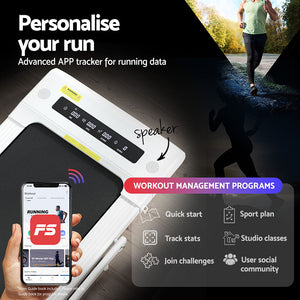 Everfit Treadmill Electric Walking Pad | Under Desk | Home Gym Fitness | 400mm | White