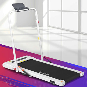 Everfit Treadmill Electric Walking Pad | Under Desk | Home Gym Fitness | 400mm | White