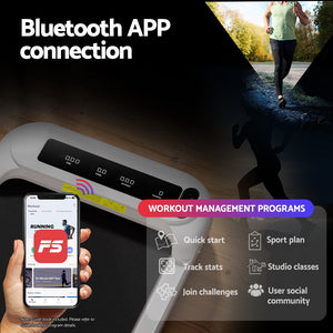 Treadmill Walking Pad | Electric Incline Under Desk Home Gym Treadmill | White | Compact Fitness Equipment